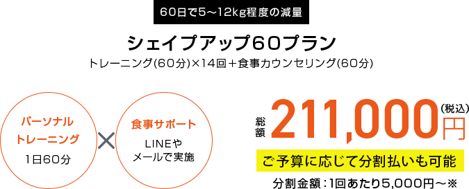 シェイプアップ60プラン