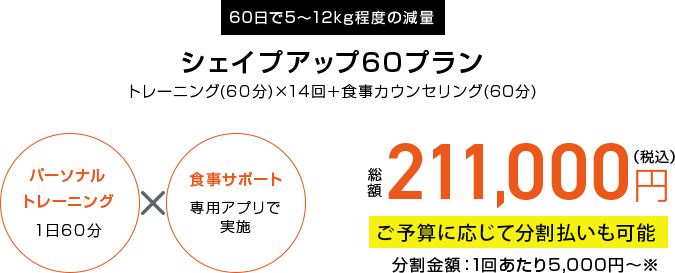 シェイプアップ60プラン