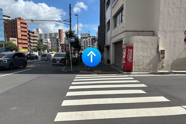 続けて2つ目の横断歩道も渡ります