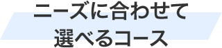 ニーズに合わせて選べるコース